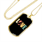 Love Dog Necklace Stainless Steel or 18k Gold Dog Tag 24" Chain-Express Your Love Gifts