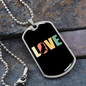 Love Dog Necklace Stainless Steel or 18k Gold Dog Tag 24" Chain-Express Your Love Gifts