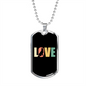 Love Dog Necklace Stainless Steel or 18k Gold Dog Tag 24" Chain-Express Your Love Gifts
