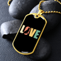 Love Dog Necklace Stainless Steel or 18k Gold Dog Tag 24" Chain-Express Your Love Gifts