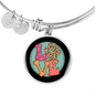 Love Dog Paw Bracelet Stainless Steel or 18k Gold Circle Bangle-Express Your Love Gifts