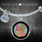 Love Dog Paw Bracelet Stainless Steel or 18k Gold Circle Bangle-Express Your Love Gifts