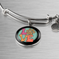 Love Dog Paw Bracelet Stainless Steel or 18k Gold Circle Bangle-Express Your Love Gifts