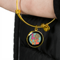 Love Dog Paw Bracelet Stainless Steel or 18k Gold Circle Bangle-Express Your Love Gifts