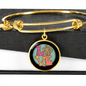 Love Dog Paw Bracelet Stainless Steel or 18k Gold Circle Bangle-Express Your Love Gifts