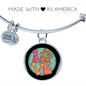 Love Dog Paw Bracelet Stainless Steel or 18k Gold Circle Bangle-Express Your Love Gifts