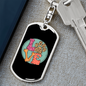 Love Dog Paw Keychain Stainless Steel or 18k Gold Dog Tag Keyring-Express Your Love Gifts