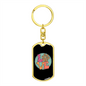 Love Dog Paw Keychain Stainless Steel or 18k Gold Dog Tag Keyring-Express Your Love Gifts