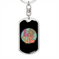 Love Dog Paw Keychain Stainless Steel or 18k Gold Dog Tag Keyring-Express Your Love Gifts