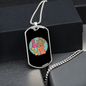 Love Dog Paw Necklace Stainless Steel or 18k Gold Dog Tag 24" Chain-Express Your Love Gifts