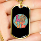 Love Dog Paw Necklace Stainless Steel or 18k Gold Dog Tag 24" Chain-Express Your Love Gifts