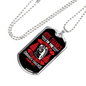 Love Endures Forever Psalm 107:1 Necklace Stainless Steel or 18k Gold Dog Tag 24" Chain-Express Your Love Gifts
