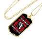 Love Endures Forever Psalm 107:1 Necklace Stainless Steel or 18k Gold Dog Tag 24" Chain-Express Your Love Gifts