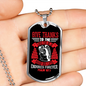 Love Endures Forever Psalm 107:1 Necklace Stainless Steel or 18k Gold Dog Tag 24" Chain-Express Your Love Gifts