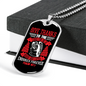 Love Endures Forever Psalm 107:1 Necklace Stainless Steel or 18k Gold Dog Tag 24" Chain-Express Your Love Gifts