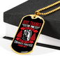 Love Endures Forever Psalm 107:1 Necklace Stainless Steel or 18k Gold Dog Tag 24" Chain-Express Your Love Gifts