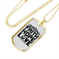 Love Faith Hope Christian Necklace Stainless Steel or 18k Gold Dog Tag 24" Chain-Express Your Love Gifts