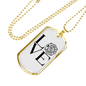 Love Fire Department Firefighter Gift Stainless Steel or 18k Gold Dog Tag 24" Chain-Express Your Love Gifts