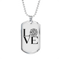 Love Fire Department Firefighter Gift Stainless Steel or 18k Gold Dog Tag 24" Chain-Express Your Love Gifts