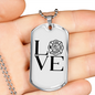 Love Fire Department Firefighter Gift Stainless Steel or 18k Gold Dog Tag 24" Chain-Express Your Love Gifts