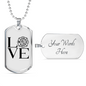 Love Fire Department Firefighter Gift Stainless Steel or 18k Gold Dog Tag 24" Chain-Express Your Love Gifts