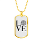 Love Fire Department Firefighter Gift Stainless Steel or 18k Gold Dog Tag 24" Chain-Express Your Love Gifts