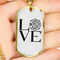 Love Fire Department Firefighter Gift Stainless Steel or 18k Gold Dog Tag 24" Chain-Express Your Love Gifts