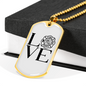 Love Fire Department Firefighter Gift Stainless Steel or 18k Gold Dog Tag 24" Chain-Express Your Love Gifts
