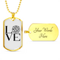 Love Fire Department Firefighter Gift Stainless Steel or 18k Gold Dog Tag 24" Chain-Express Your Love Gifts