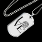 Love Fire Department Firefighter Gift Stainless Steel or 18k Gold Dog Tag 24" Chain-Express Your Love Gifts