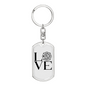 Love Fire Department Firefighter Keychain Stainless Steel or 18k Gold Dog Tag Keyring-Express Your Love Gifts