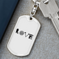 Love Firefighter Fire Department Keychain Stainless Steel or 18k Gold Dog Tag Keyring-Express Your Love Gifts