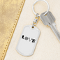 Love Firefighter Fire Department Keychain Stainless Steel or 18k Gold Dog Tag Keyring-Express Your Love Gifts