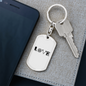 Love Firefighter Fire Department Keychain Stainless Steel or 18k Gold Dog Tag Keyring-Express Your Love Gifts