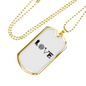 Love Firefighter Fire Department Necklace Stainless Steel or 18k Gold Dog Tag 24" Chain-Express Your Love Gifts