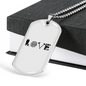 Love Firefighter Fire Department Necklace Stainless Steel or 18k Gold Dog Tag 24" Chain-Express Your Love Gifts
