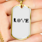 Love Firefighter Fire Department Necklace Stainless Steel or 18k Gold Dog Tag 24" Chain-Express Your Love Gifts
