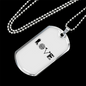 Love Firefighter Fire Department Necklace Stainless Steel or 18k Gold Dog Tag 24" Chain-Express Your Love Gifts