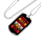 Love Four Legged Necklace Stainless Steel or 18k Gold Dog Tag 24" Chain-Express Your Love Gifts