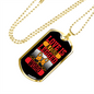 Love Four Legged Necklace Stainless Steel or 18k Gold Dog Tag 24" Chain-Express Your Love Gifts