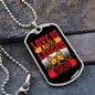 Love Four Legged Necklace Stainless Steel or 18k Gold Dog Tag 24" Chain-Express Your Love Gifts