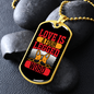 Love Four Legged Necklace Stainless Steel or 18k Gold Dog Tag 24" Chain-Express Your Love Gifts