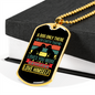 Love Himself Necklace Stainless Steel or 18k Gold Dog Tag 24" Chain-Express Your Love Gifts