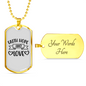 Love Hope Faith Christian Necklace Stainless Steel or 18k Gold Dog Tag 24" Chain-Express Your Love Gifts