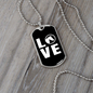 LOVE Horse Necklace Stainless Steel or 18k Gold Dog Tag 24" Chain-Express Your Love Gifts