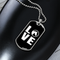 LOVE Horse Necklace Stainless Steel or 18k Gold Dog Tag 24" Chain-Express Your Love Gifts