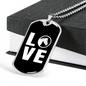 LOVE Horse Necklace Stainless Steel or 18k Gold Dog Tag 24" Chain-Express Your Love Gifts