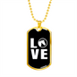 LOVE Horse Necklace Stainless Steel or 18k Gold Dog Tag 24" Chain-Express Your Love Gifts