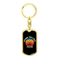 Love Hunting or Wrong Keychain Stainless Steel or 18k Gold Dog Tag Keyring-Express Your Love Gifts
