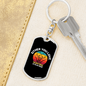 Love Hunting or Wrong Keychain Stainless Steel or 18k Gold Dog Tag Keyring-Express Your Love Gifts